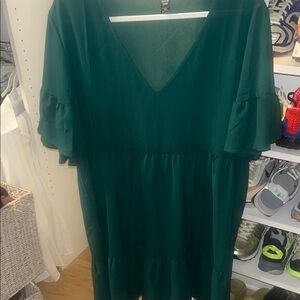 SHEIN Green Midi Dress Elegant and Stylish